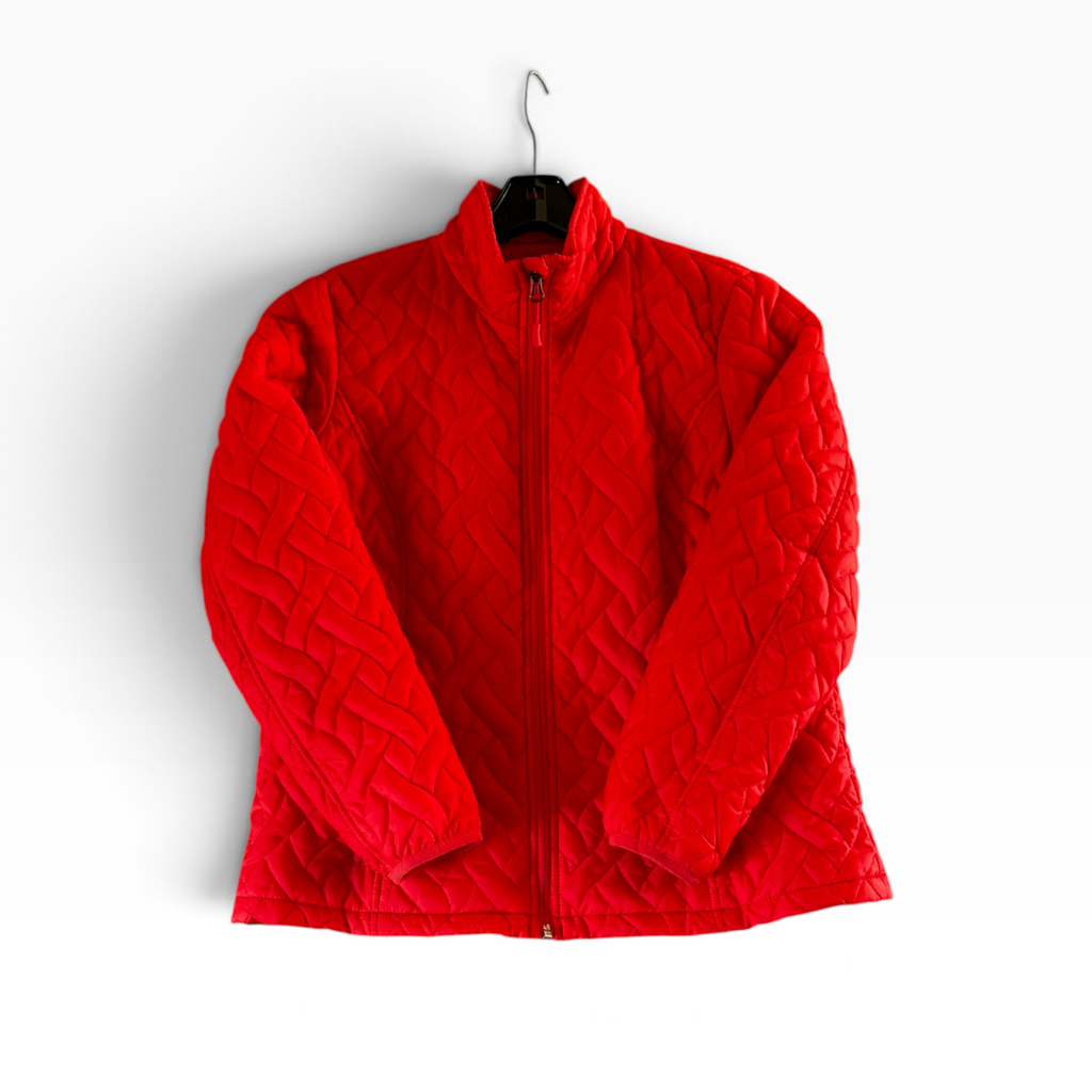 Lands’ End Coral Quilted Jacket M Petite 10-12 - Pre-owned