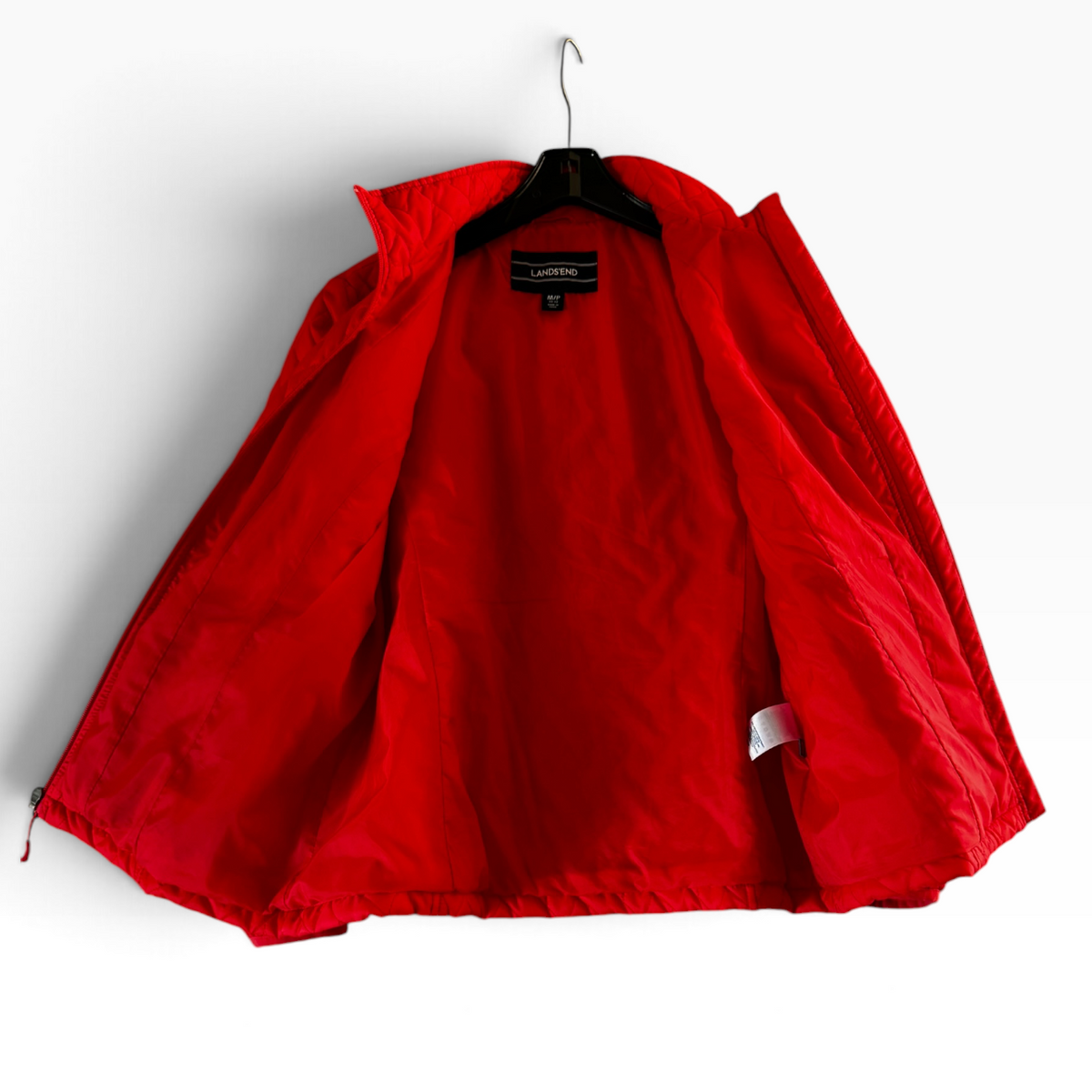 Lands’ End Coral Quilted Jacket M Petite 10-12 - Pre-owned