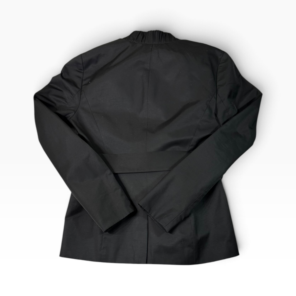 Chelsea & Theodore Black Double Breasted Belted Jacket Size 4 - Pre-owned