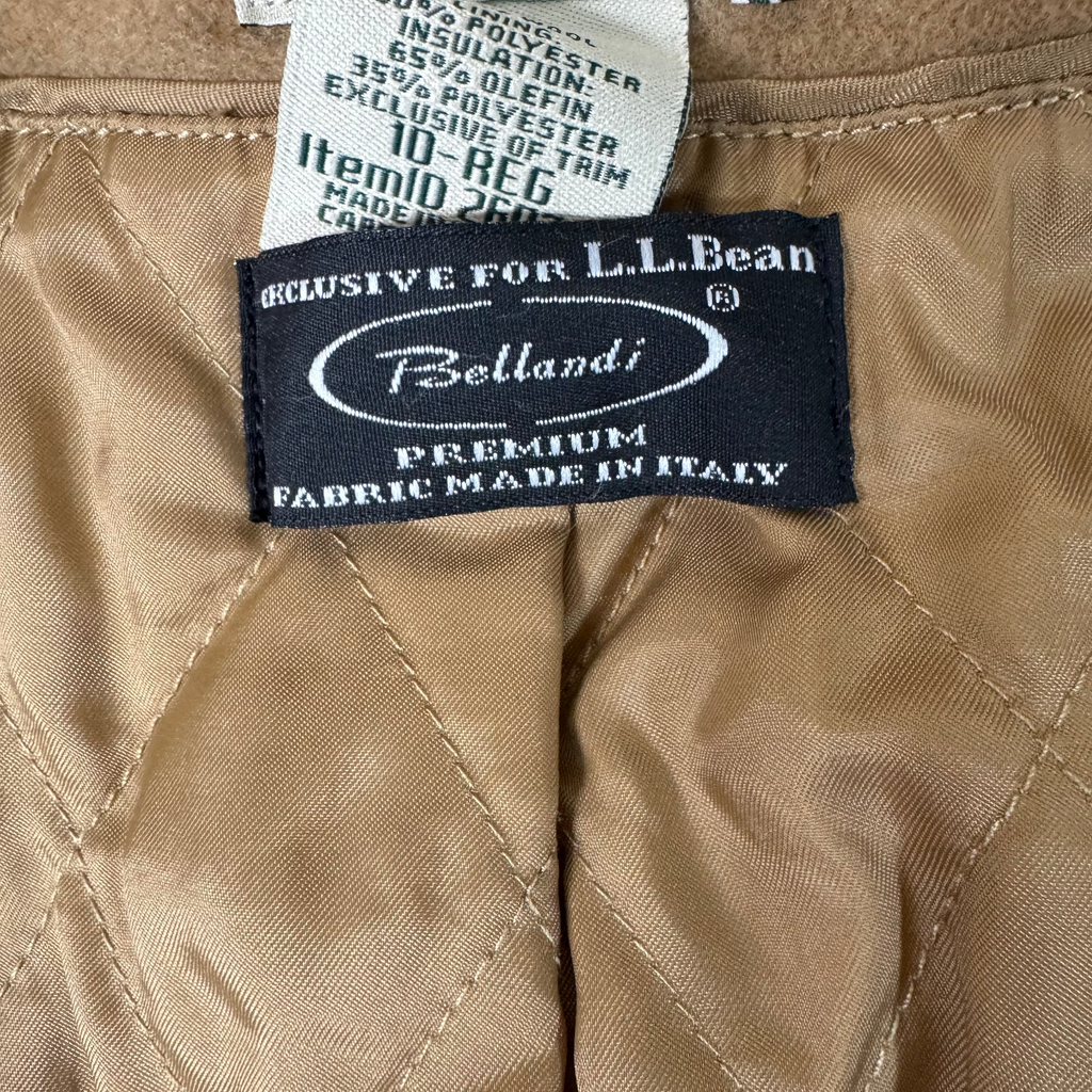 L.L.Bean Women’s Classic Lambswool Peacoat Camel 10 Regular Thinsulate - Pre-owned