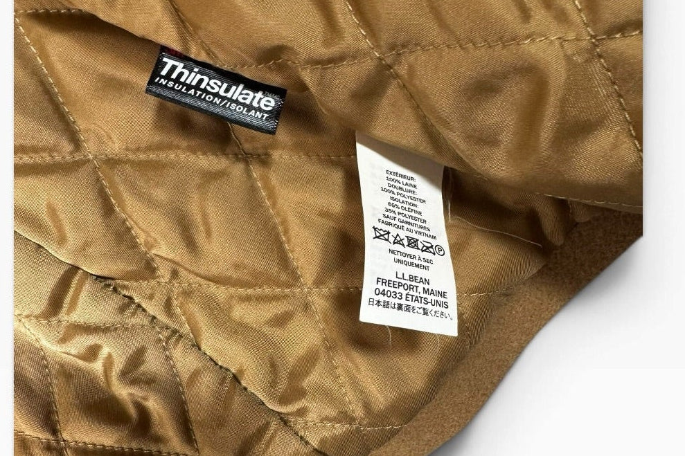 L.L.Bean Women’s Classic Lambswool Peacoat Camel 10 Regular Thinsulate - Pre-owned