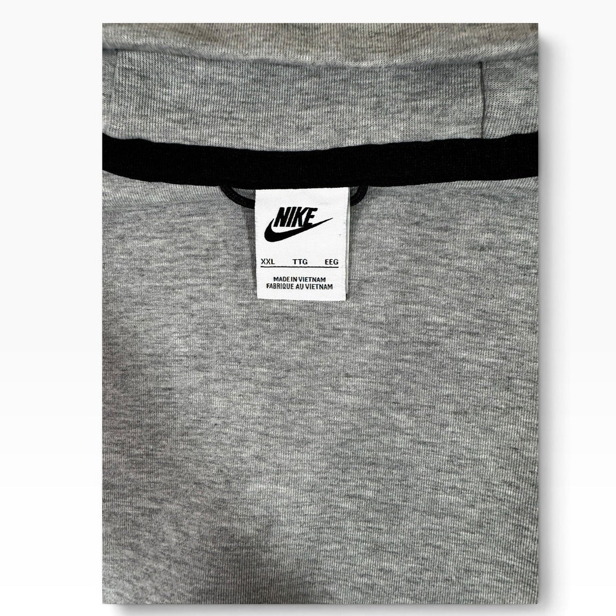 Nike Tech Fleece Men's Heather Gray Black Full Zip Hoodie XXL - Pre-owned