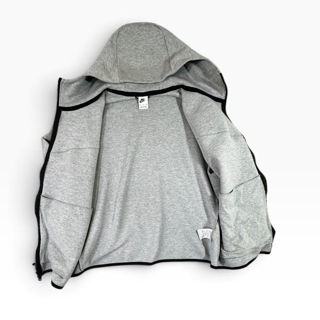 Nike Tech Fleece Men's Heather Gray Black Full Zip Hoodie XXL - Pre-owned