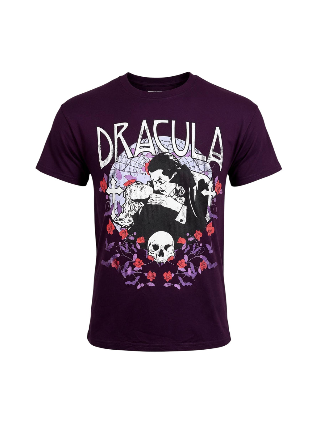 Universal Monsters Dracula Purple Graphic T-Shirt New