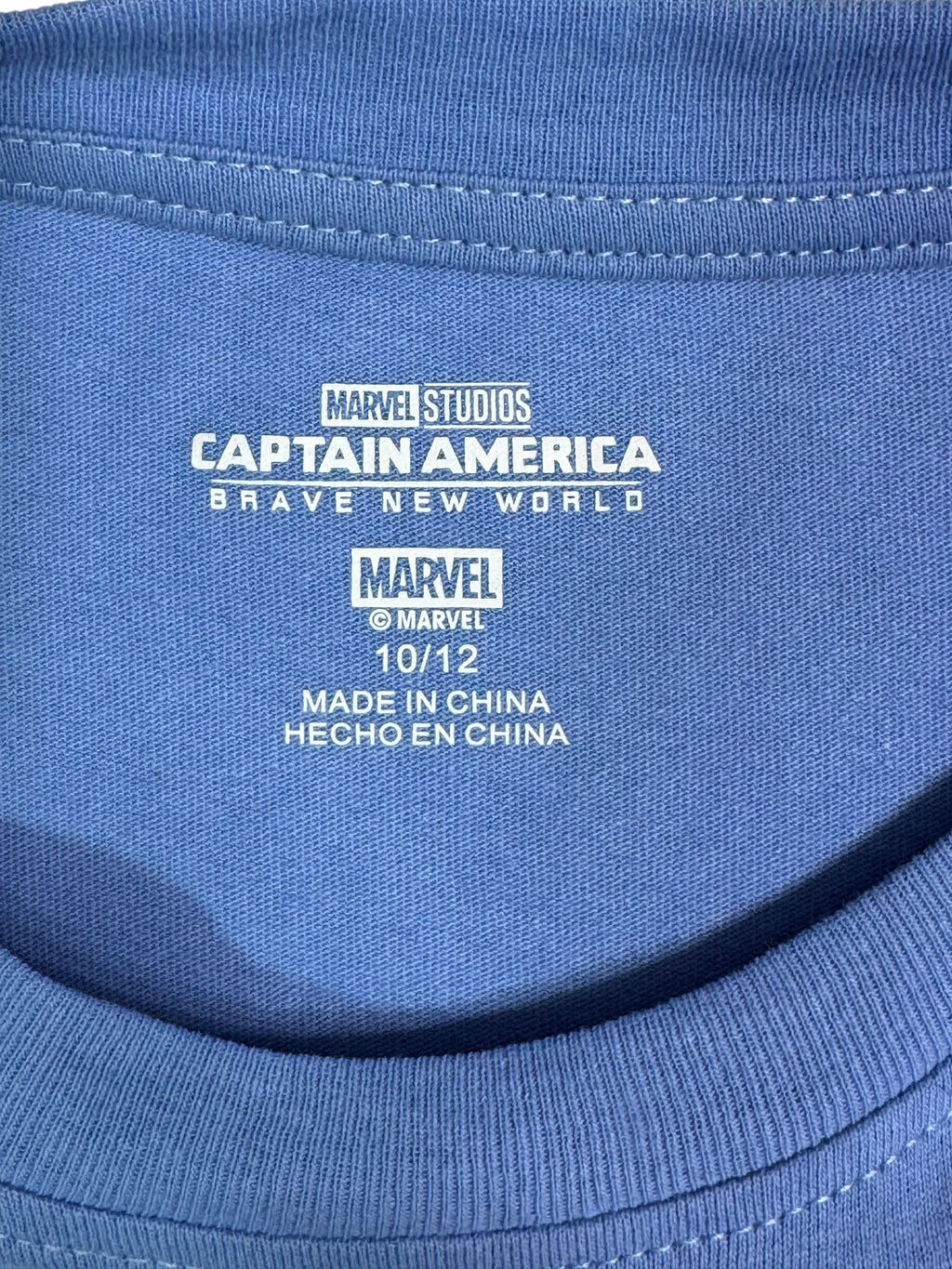 Marvel Captain America Brave New World Youth Graphic T-Shirt Size 10/12