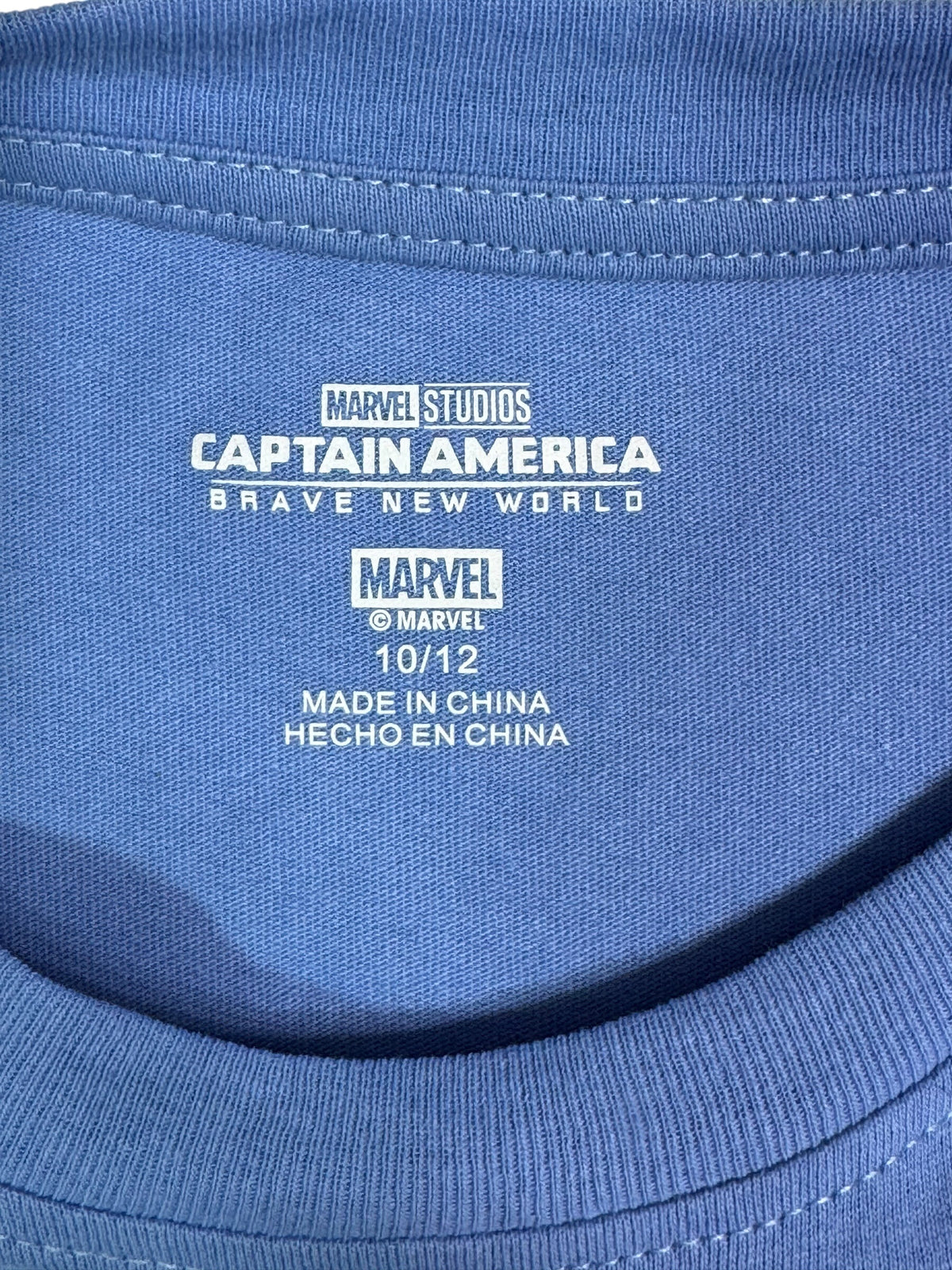 Marvel Captain America Brave New World Youth Graphic T-Shirt Size 10/12