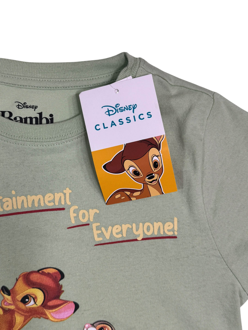 Disney Bambi Thumper Flower Graphic Kids T-Shirt - XL - Sage Green