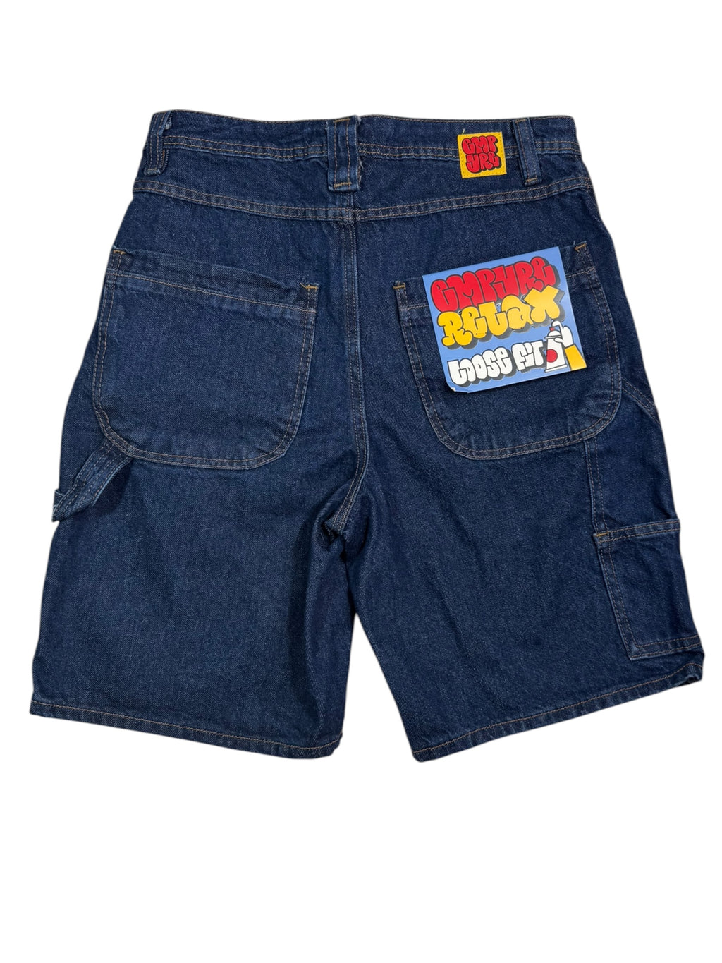 Pantalones cortos de mezclilla Empyre Carpenter de doble rodilla azul oscuro talla 30