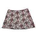 Floral Skort with Built-In Shorts – White Pink Rose Print