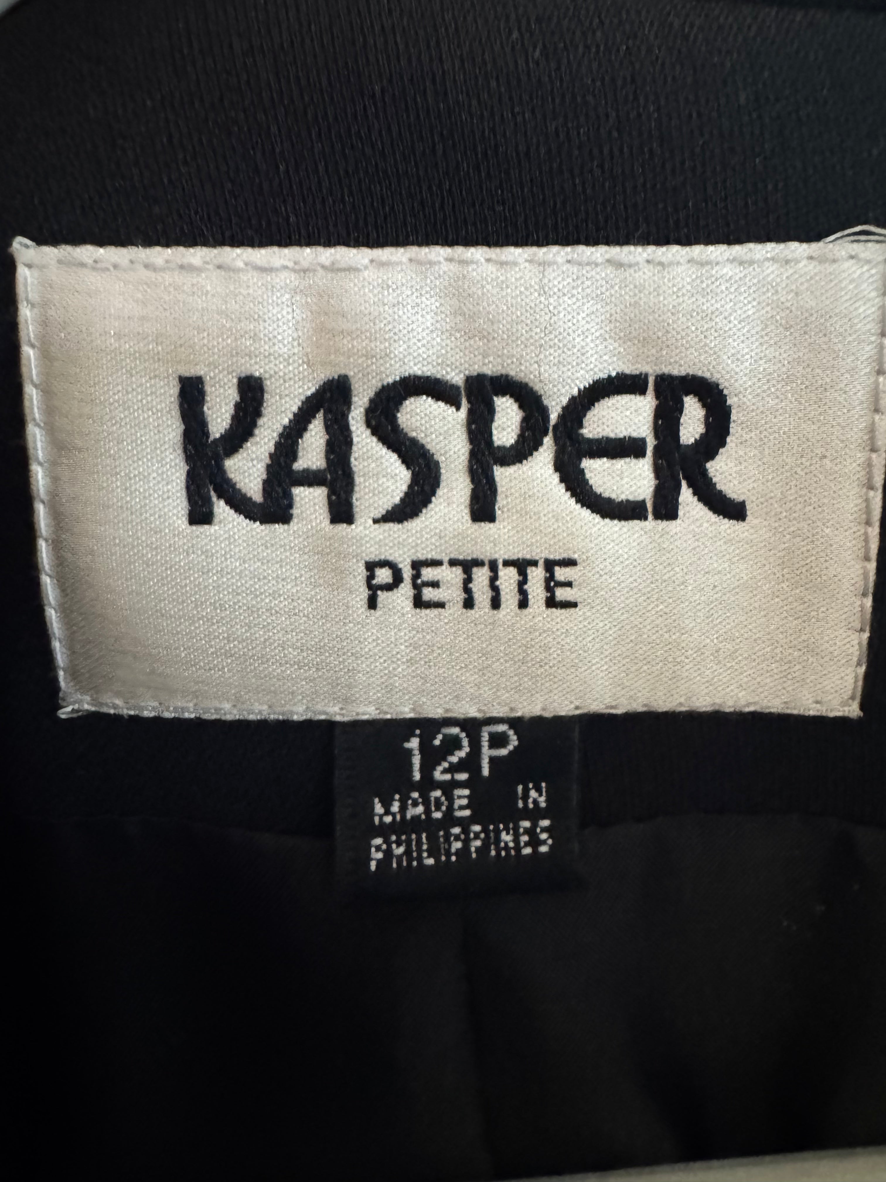 Kasper Petite Black Tailored Blazer Jacket NWT Size 12P