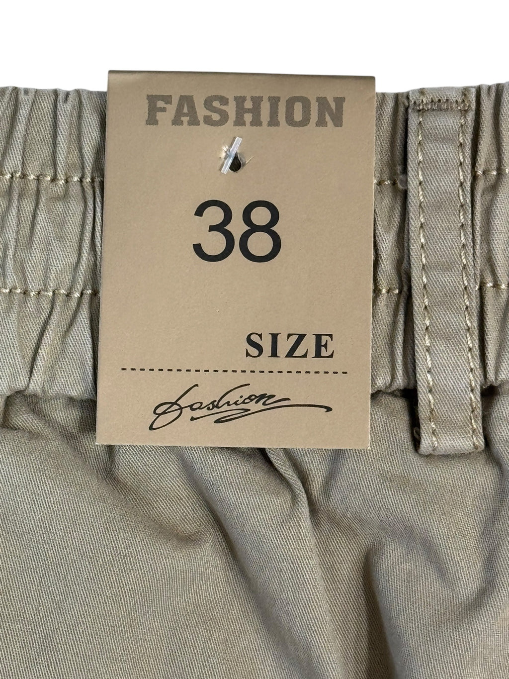Men's Khaki Cargo Shorts - Size 38