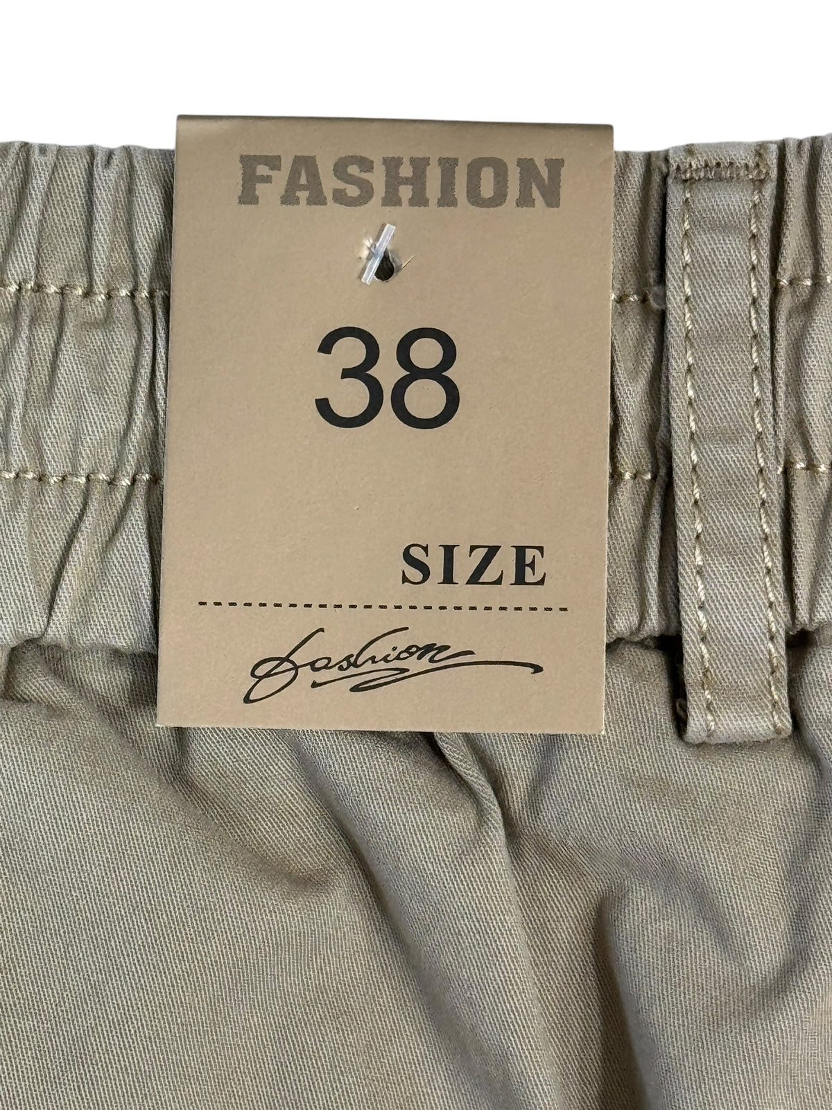Men's Khaki Cargo Shorts - Size 38