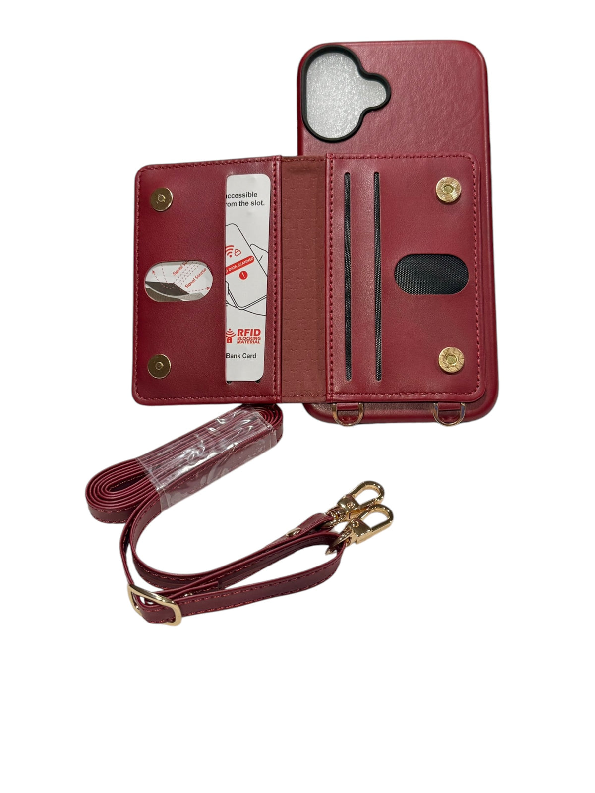 TUCCH iPhone 16 Plus Wallet Case with Card Holder and Lanyard