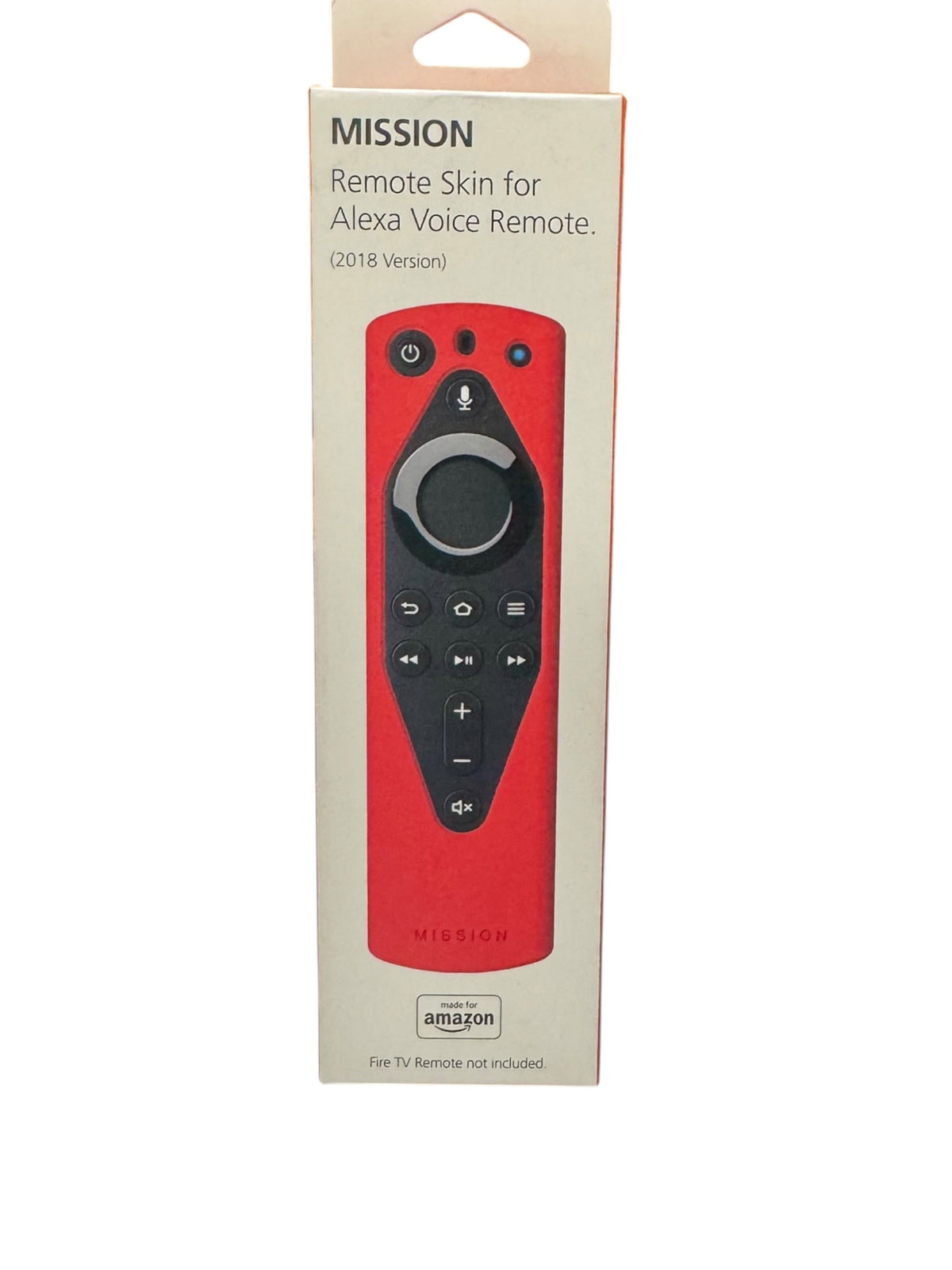 Mission Remote Skin for Alexa Voice Remote (2018 Version) in Candy Red.