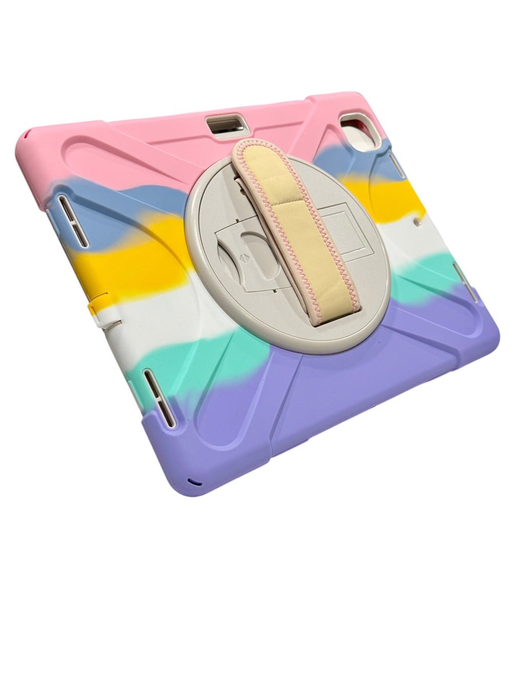 Kids Shockproof Tablet Case with Rotating Stand & Hand Strap