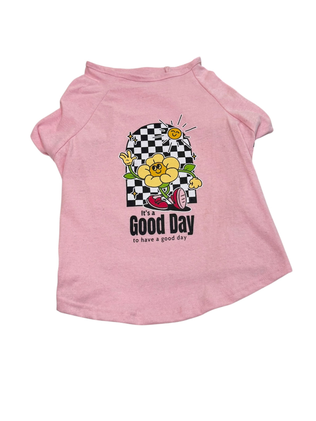 Good Day Graphic Dog T-Shirt Pink - Pet Shirt Size 2XL
