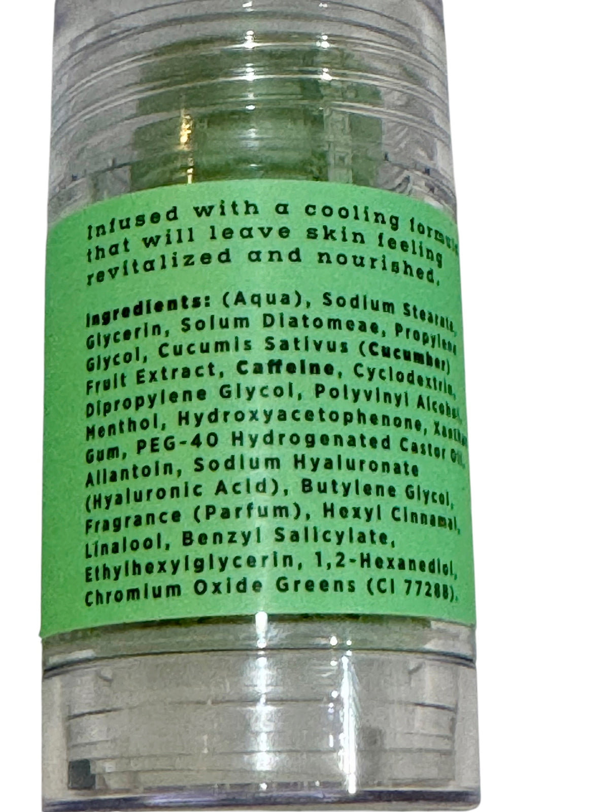 Barra facial refrescante con pepino
