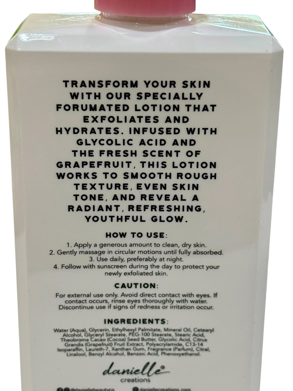 Dani Beauty Glycolic Body Lotion Grapefruit 16 oz
