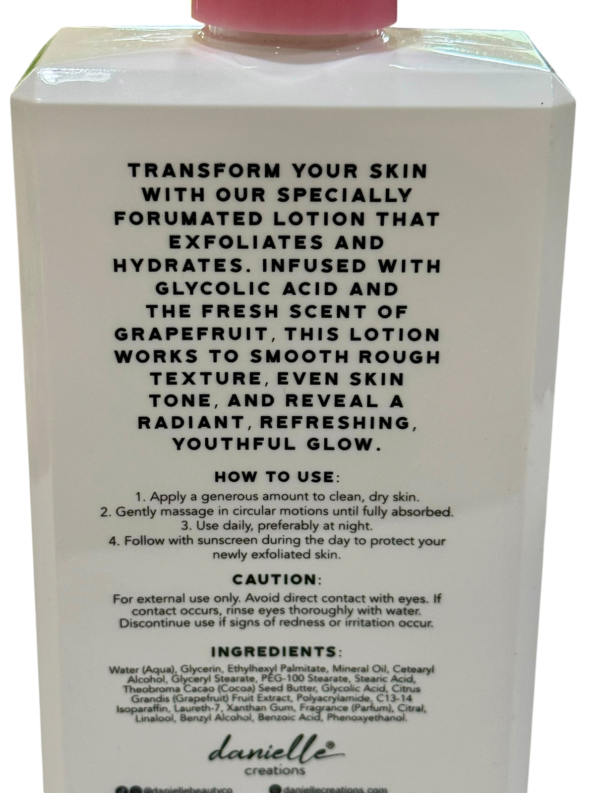 Dani Beauty Glycolic Body Lotion Grapefruit 16 oz