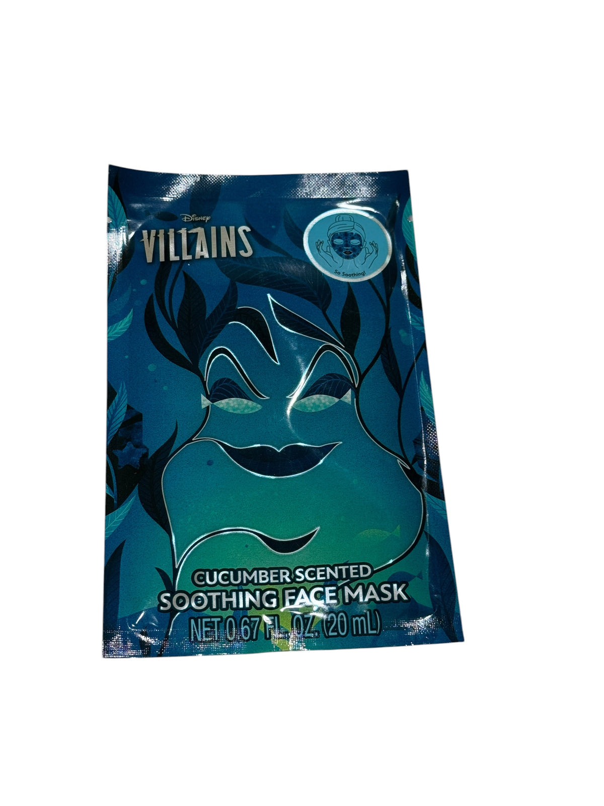 Disney Villains Cucumber Scented Soothing Face Mask - 0.67 oz