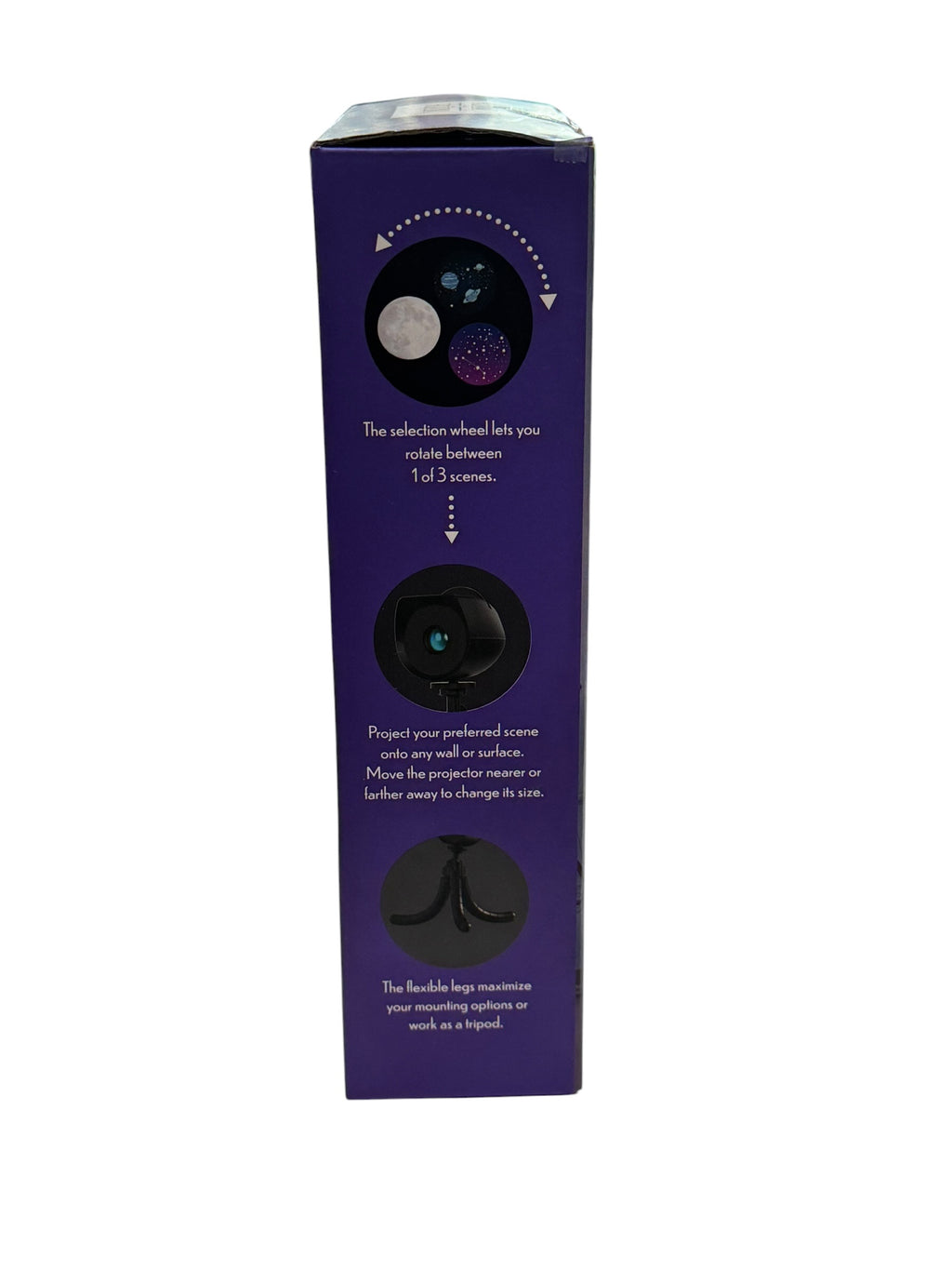 3-Scene Projection Lamp - Moon, Star & Galazy