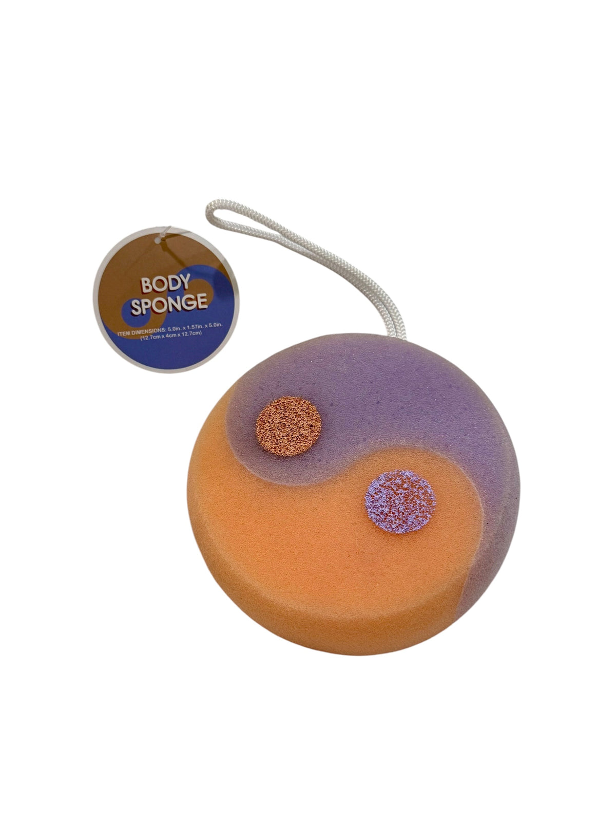 Yin Yang Exfoliating Body Sponge - Lavender & Peach