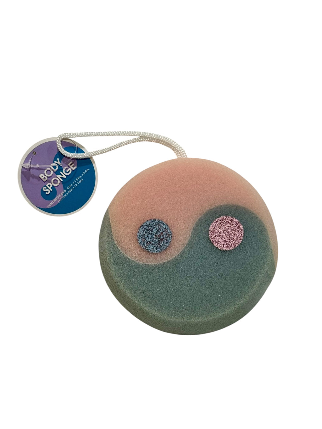 Yin Yang Exfoliating B ody Sponge - Pink & Gray