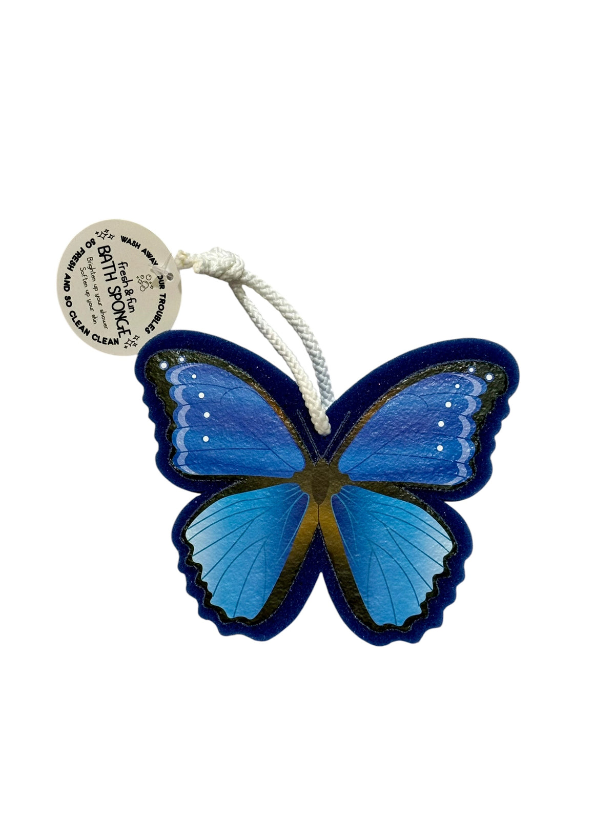 Fresh & Fun Butterfly Bath Sponge-Blue