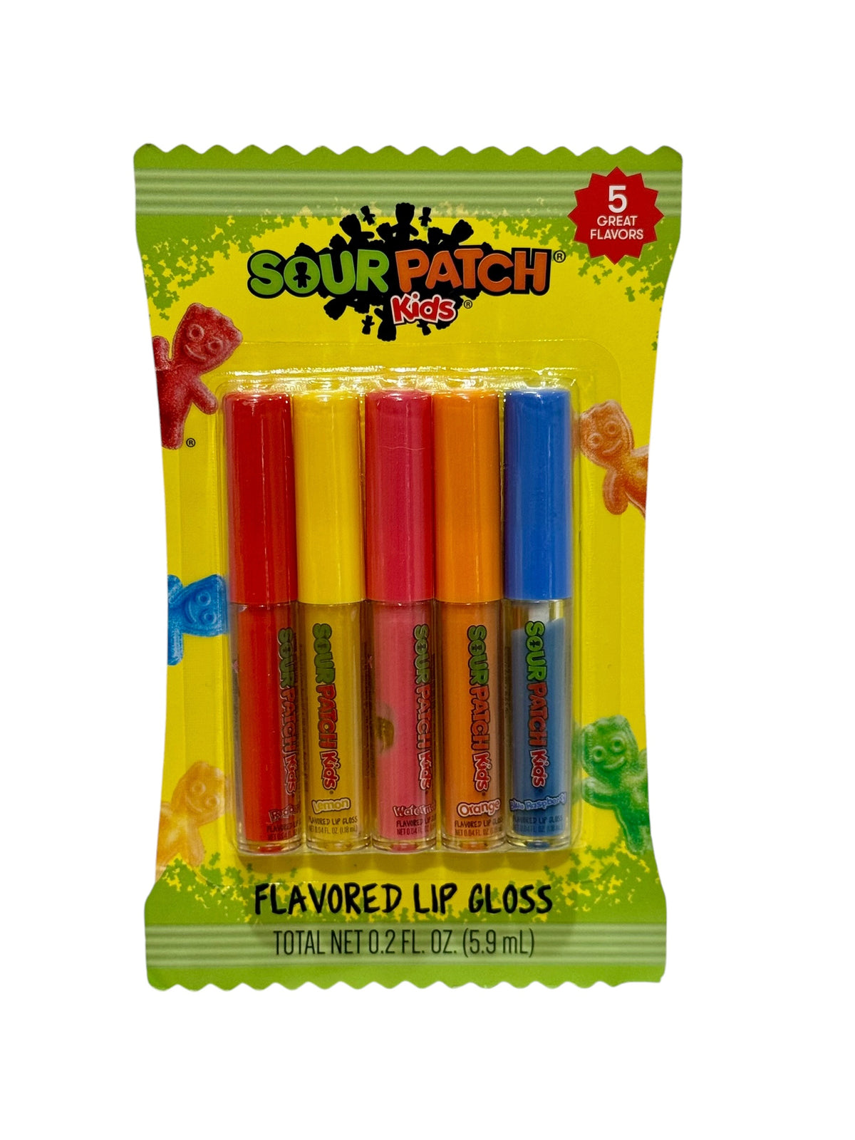 Set de brillo labial sabor Sour Patch Kids (5 unidades)