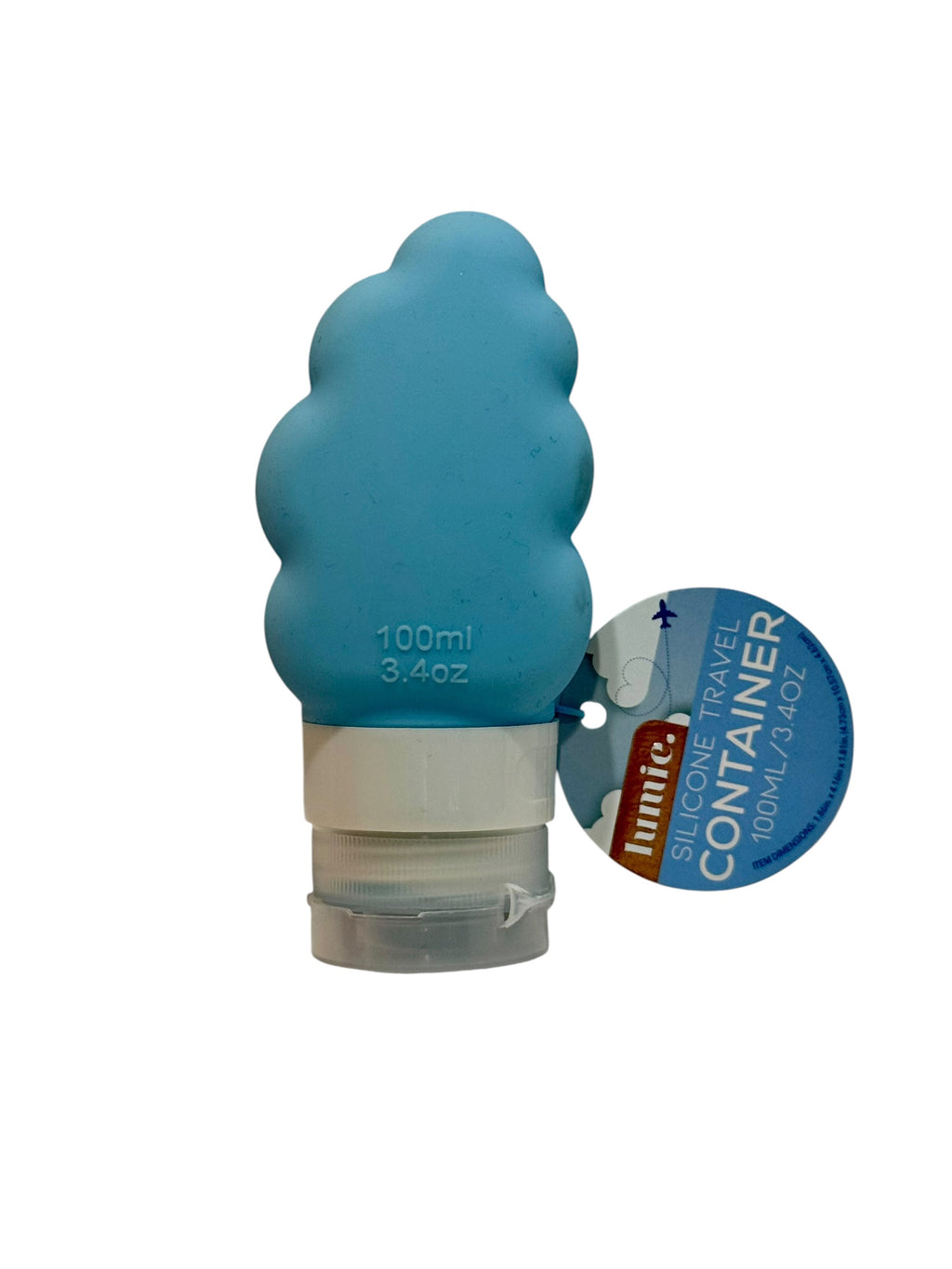 Contenedor de Viaje de Silicona Nube Azul - 3.4 oz (100 ml)