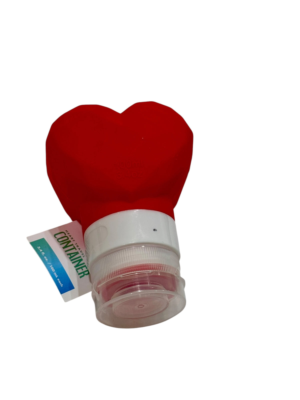 Botella de Viaje en Forma de Corazón - 3.4 oz (100 ml)