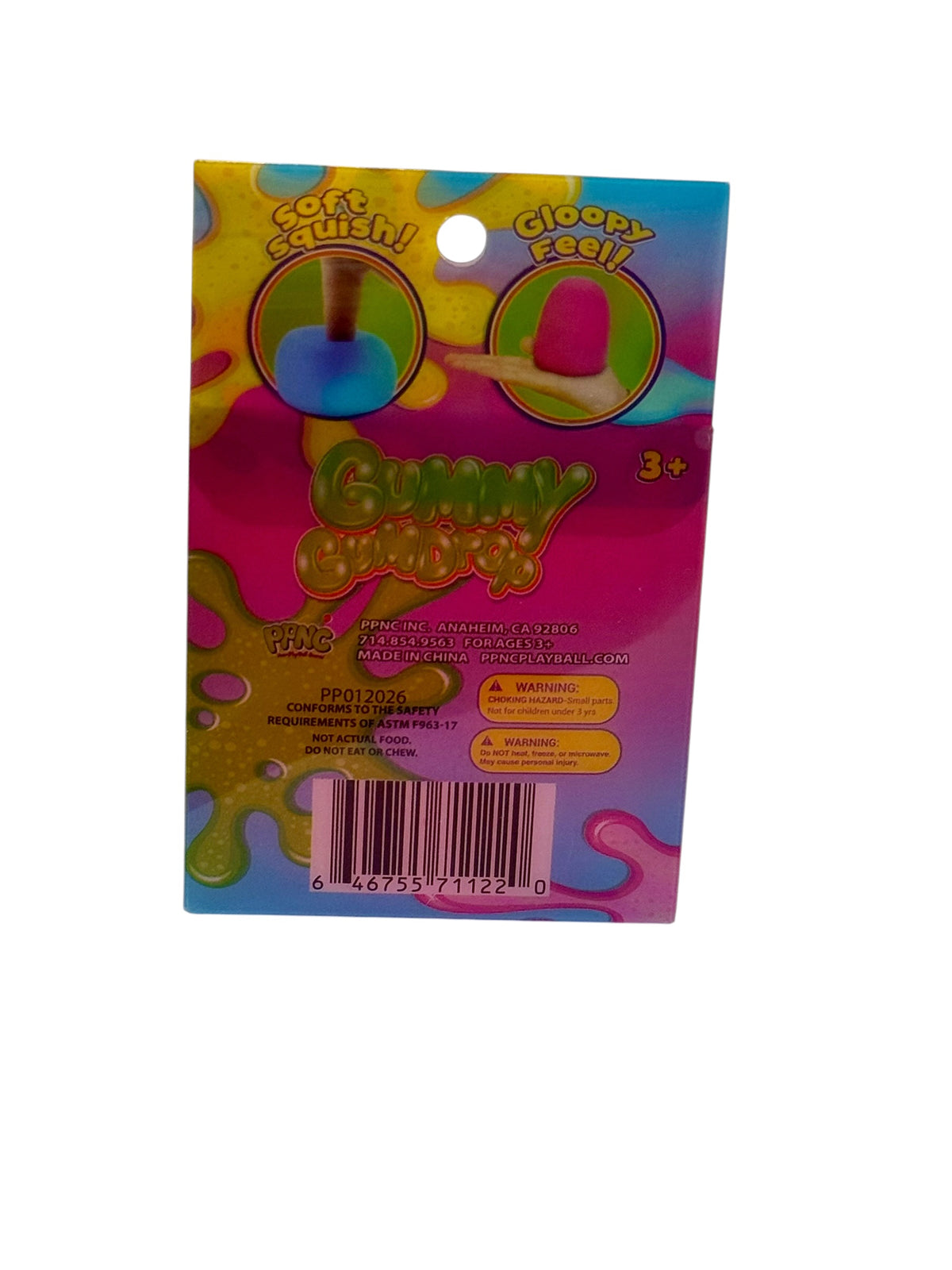 Gummy Gumdrop Squishy Toy - Pink