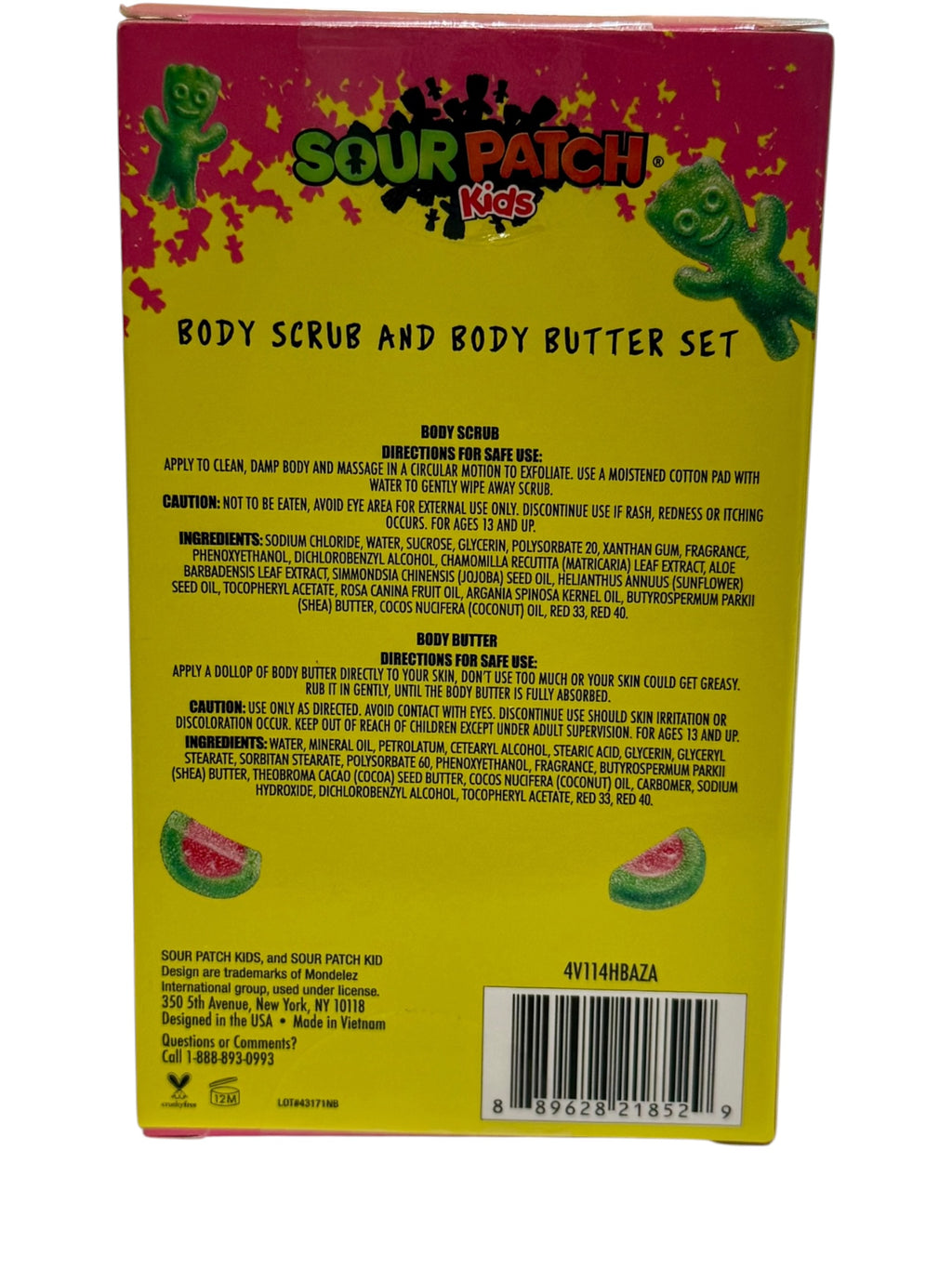 Set de exfoliante corporal y manteca corporal Sour Patch Kids Watermelon