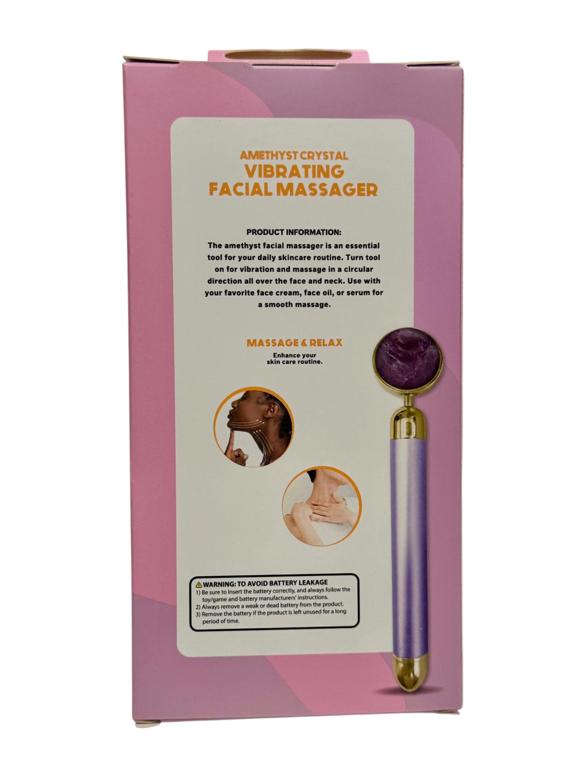 Amethist Crystal Vibrating Facial Massager