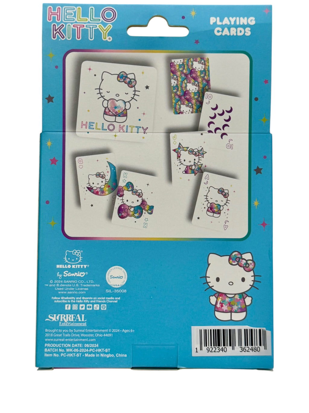 Hello Kitty Playing Cards with Storage Tin