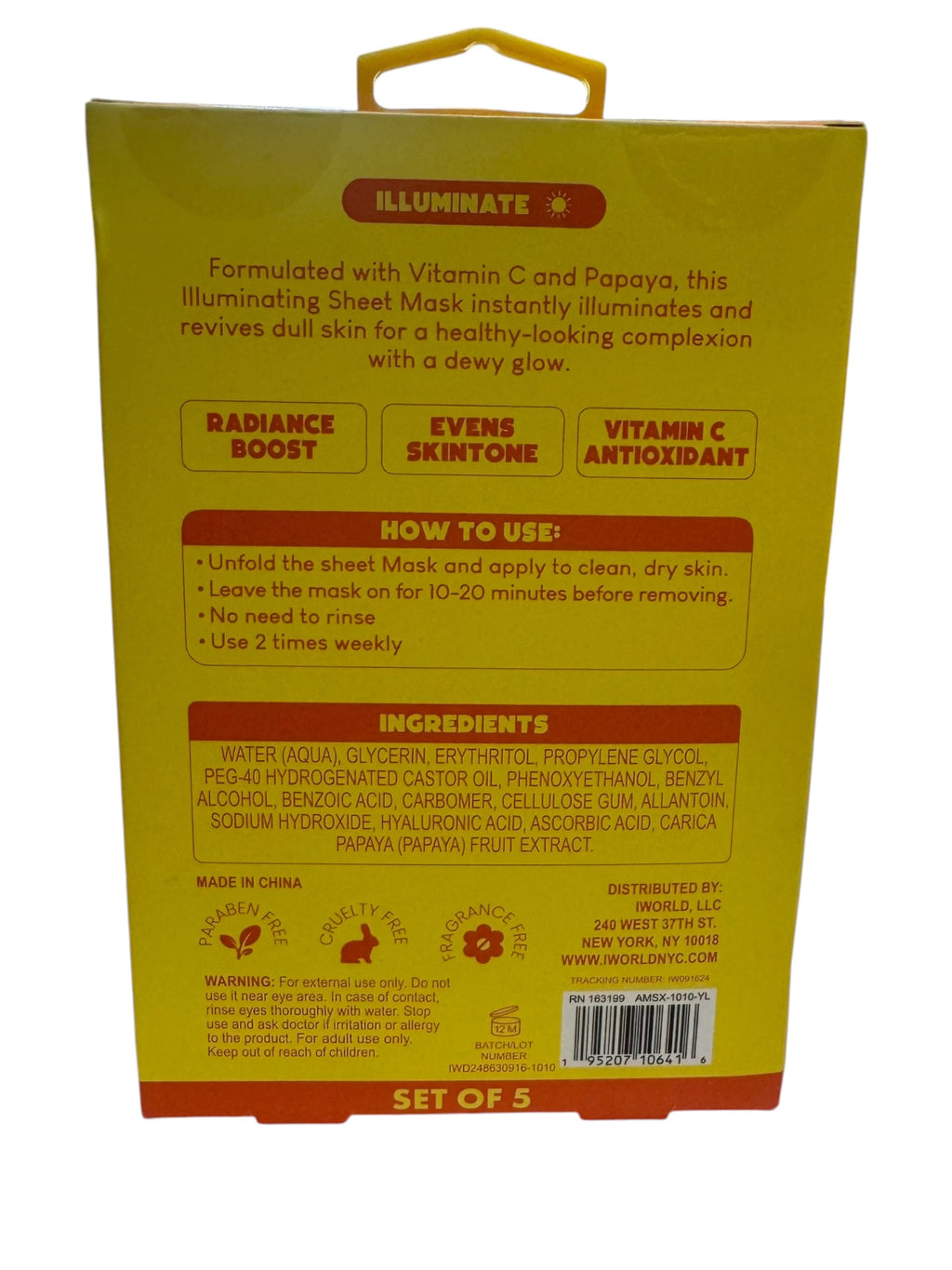 Amora Illuminate & Shine Sheet Mask (Set of 5)