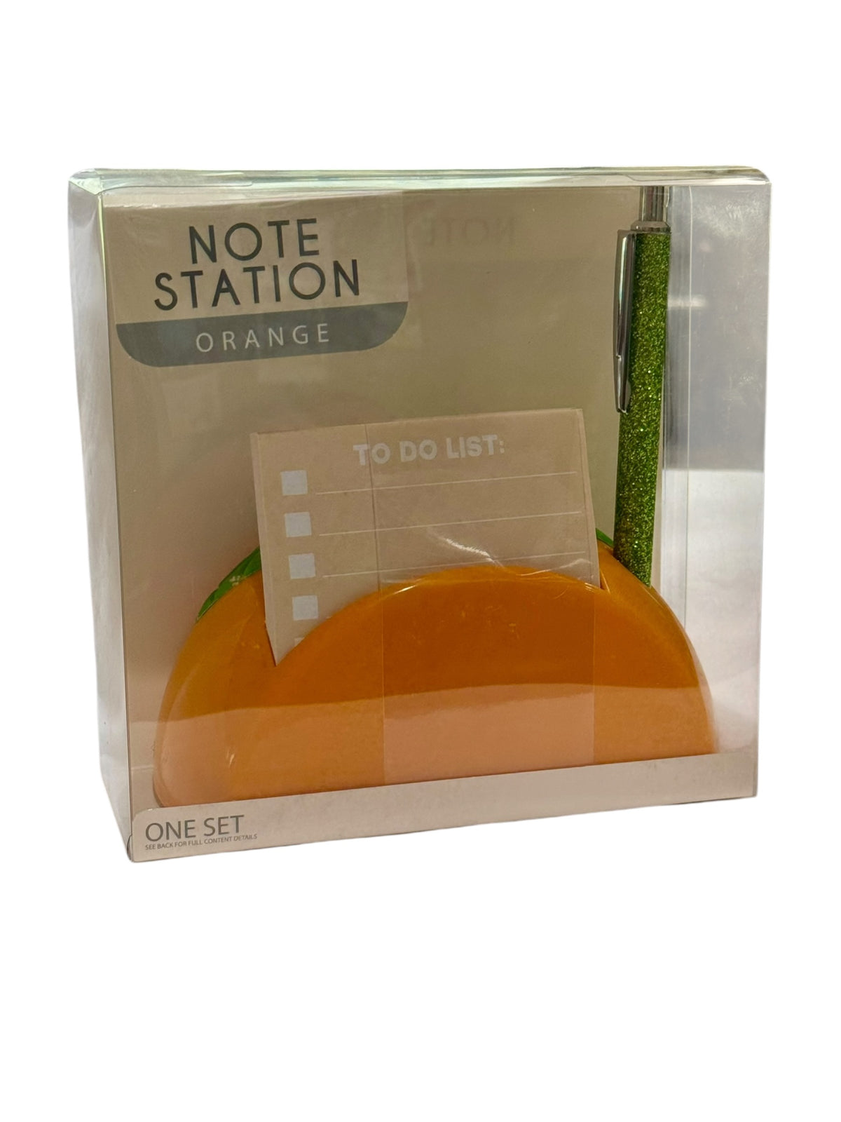 Orange Note Station Desk Set