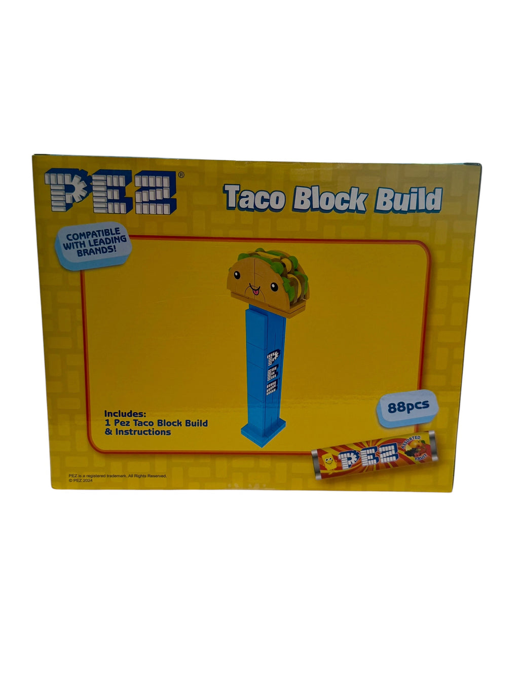 PEZ Taco Block Build Set (88 Pieces)-Blue
