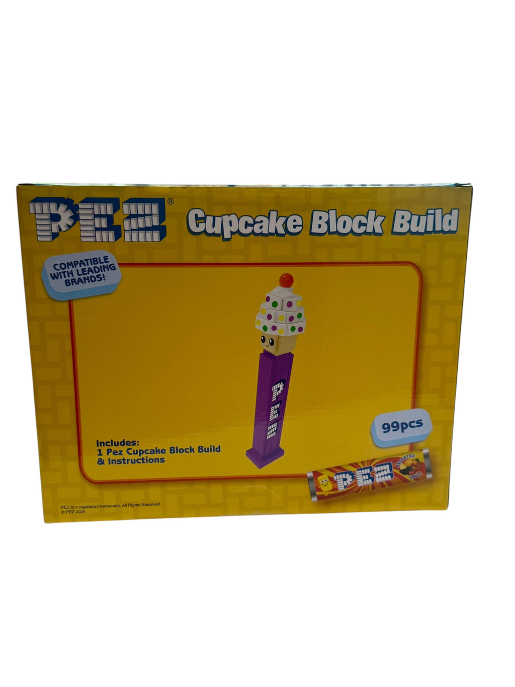 PEZ Cupcake Block Build Set (88 Pieces)-Purple