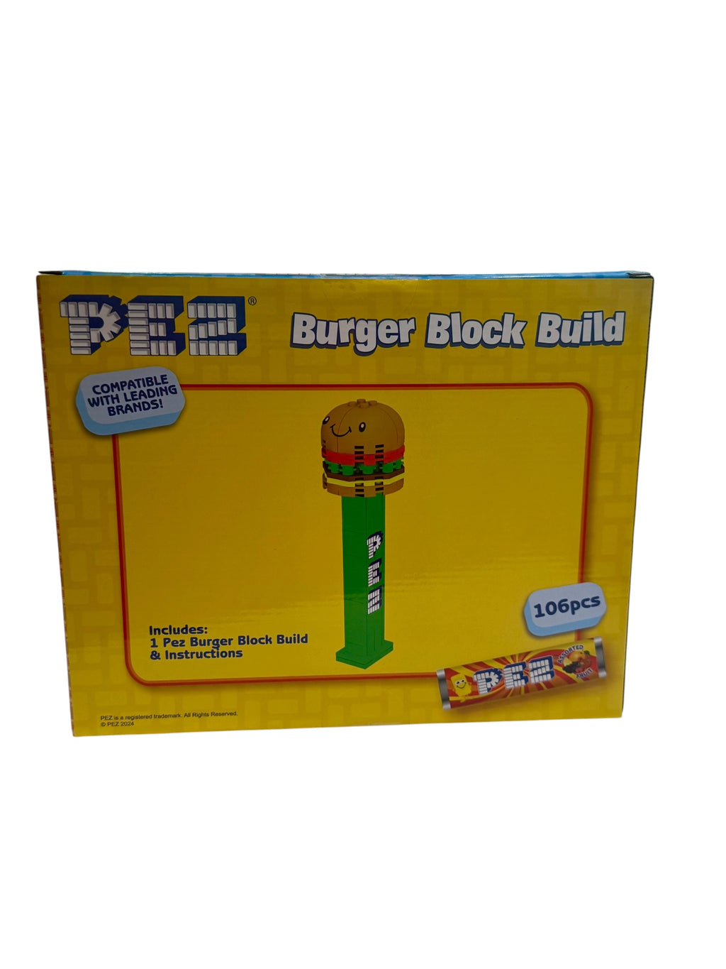 PEZ Burger Block Build Set (88 Pieces)-Green