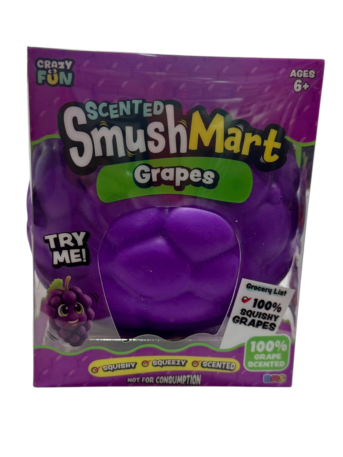 Scented SmushMart Grapes Squishy Toy - RMS