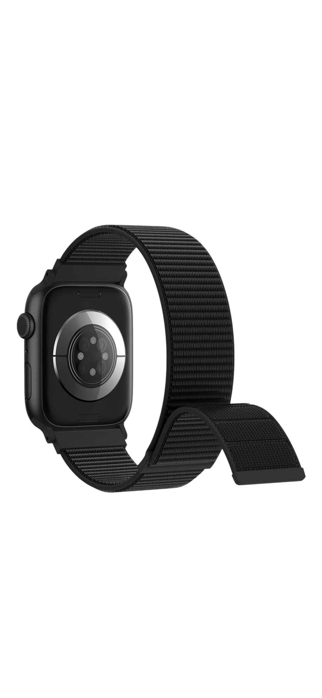 Adjustable Black Nylon Apple Watch Band