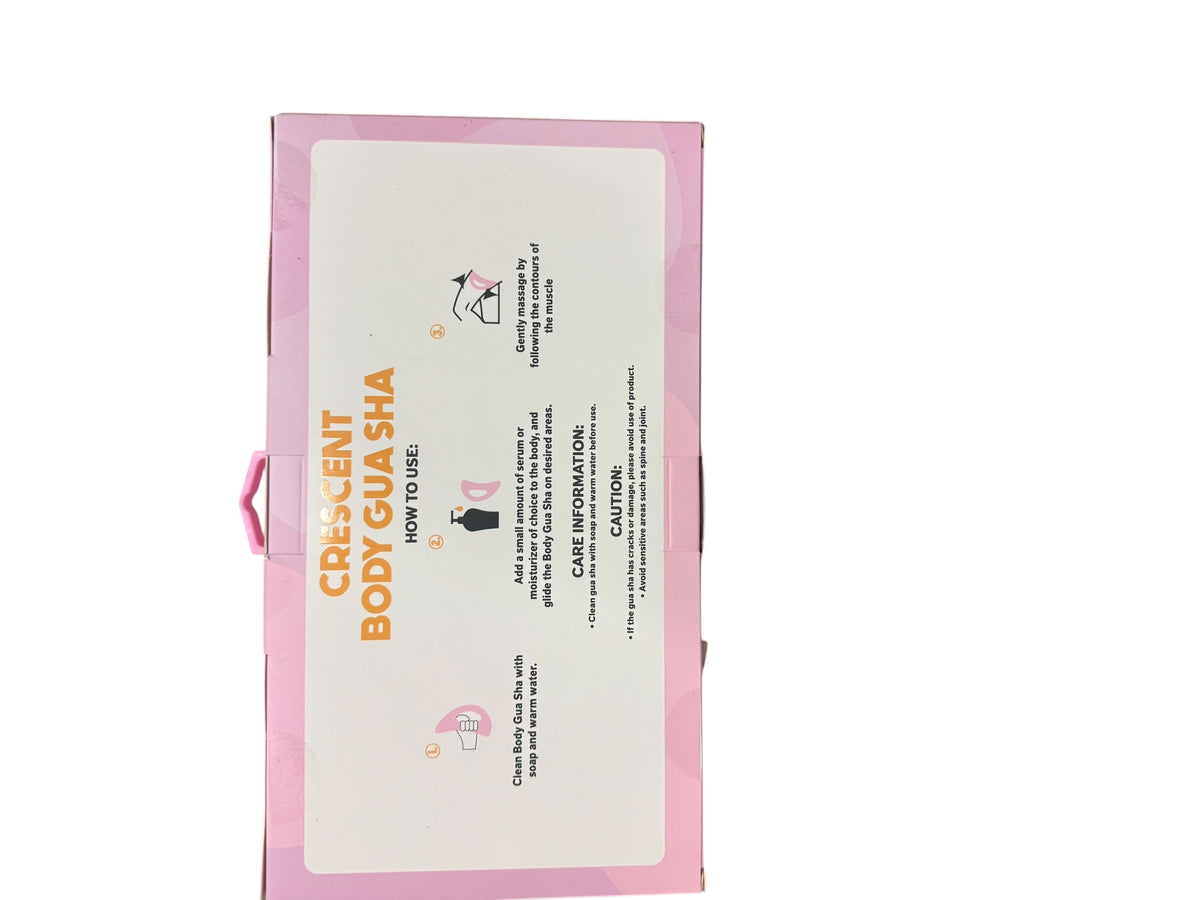 Gua SHA Corporal en Forma de Media Luna - Rosa