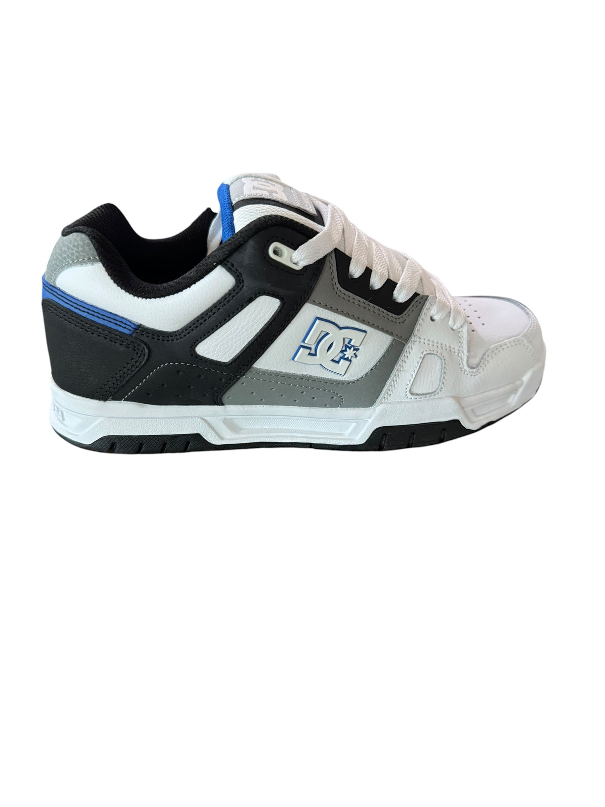 DC Stag Skate Shoes White Grey Blue Men's Size 9