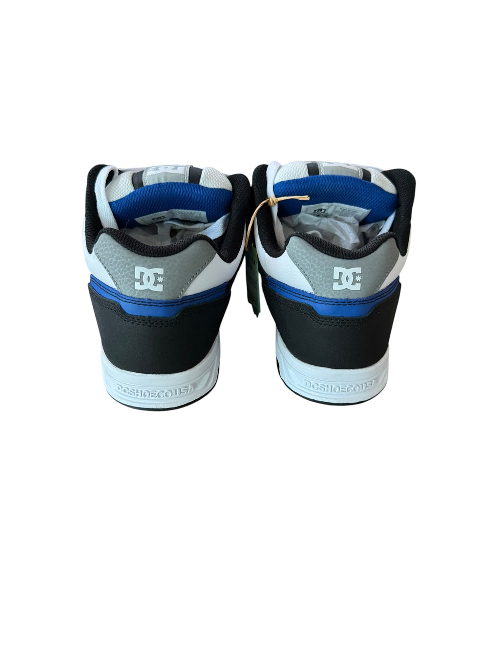 DC Stag Skate Shoes White Grey Blue Men's Size 9