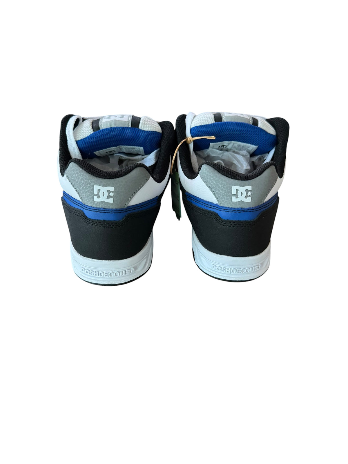 DC Stag Skate Shoes White Grey Blue Men's Size 9