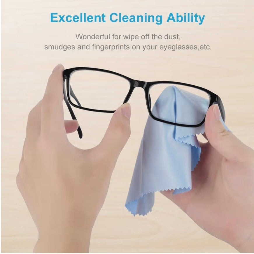 Microfiber Lens Cleaning Cloth Set -  EVEO Glasses (6-Pack) 7"X6"
