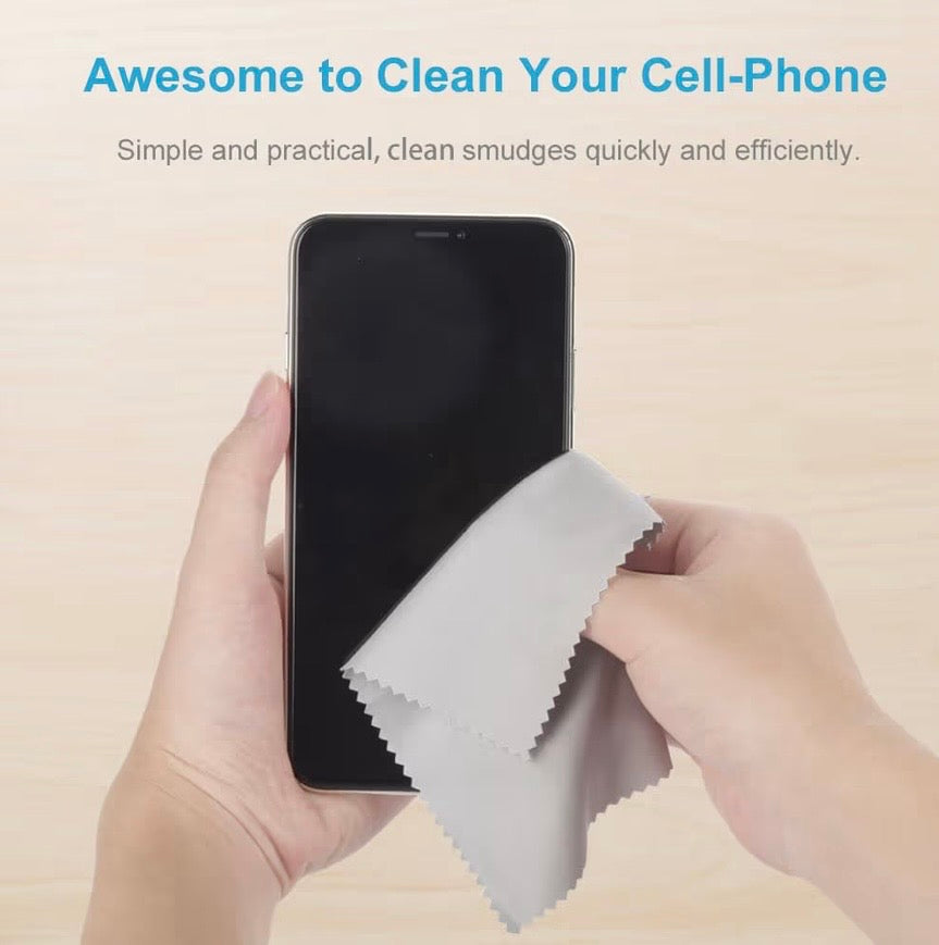 Microfiber Lens Cleaning Cloth Set -  EVEO Glasses (6-Pack) 7"X6"