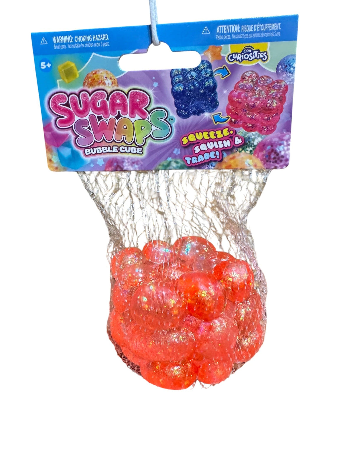 Sugar Swaps Bubble Cube sensory toy - Orange
