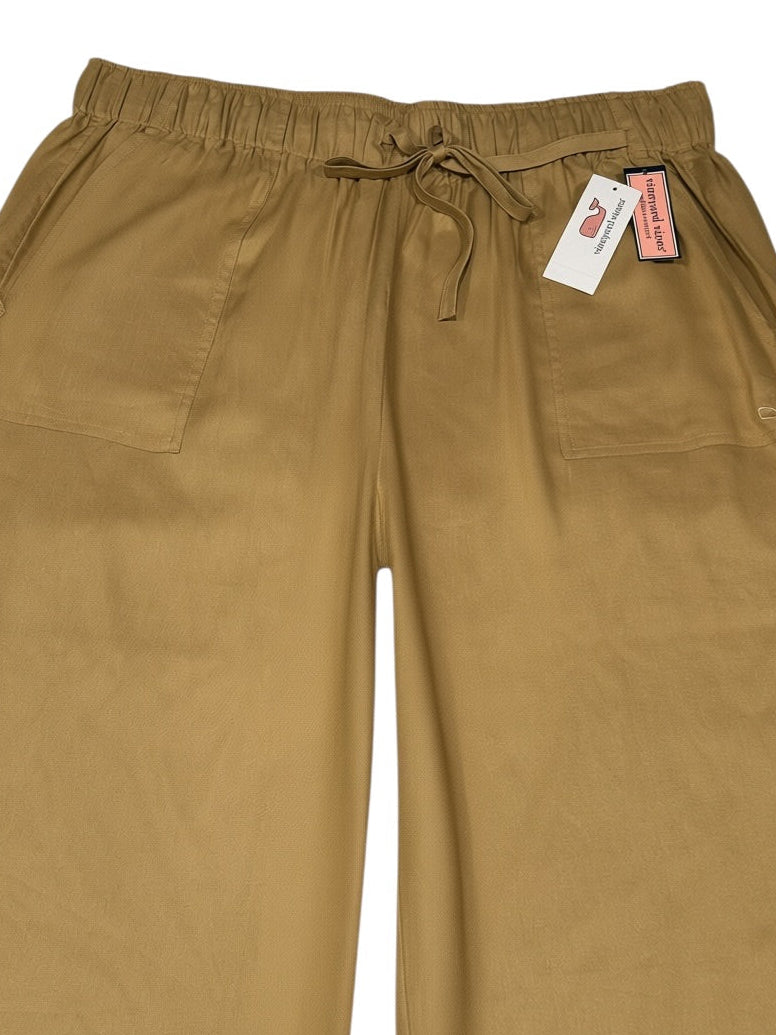 Vineyard Vines Women's XL Officer Khaki Patch Pocket Pull-On Wide-Leg Pants NWT